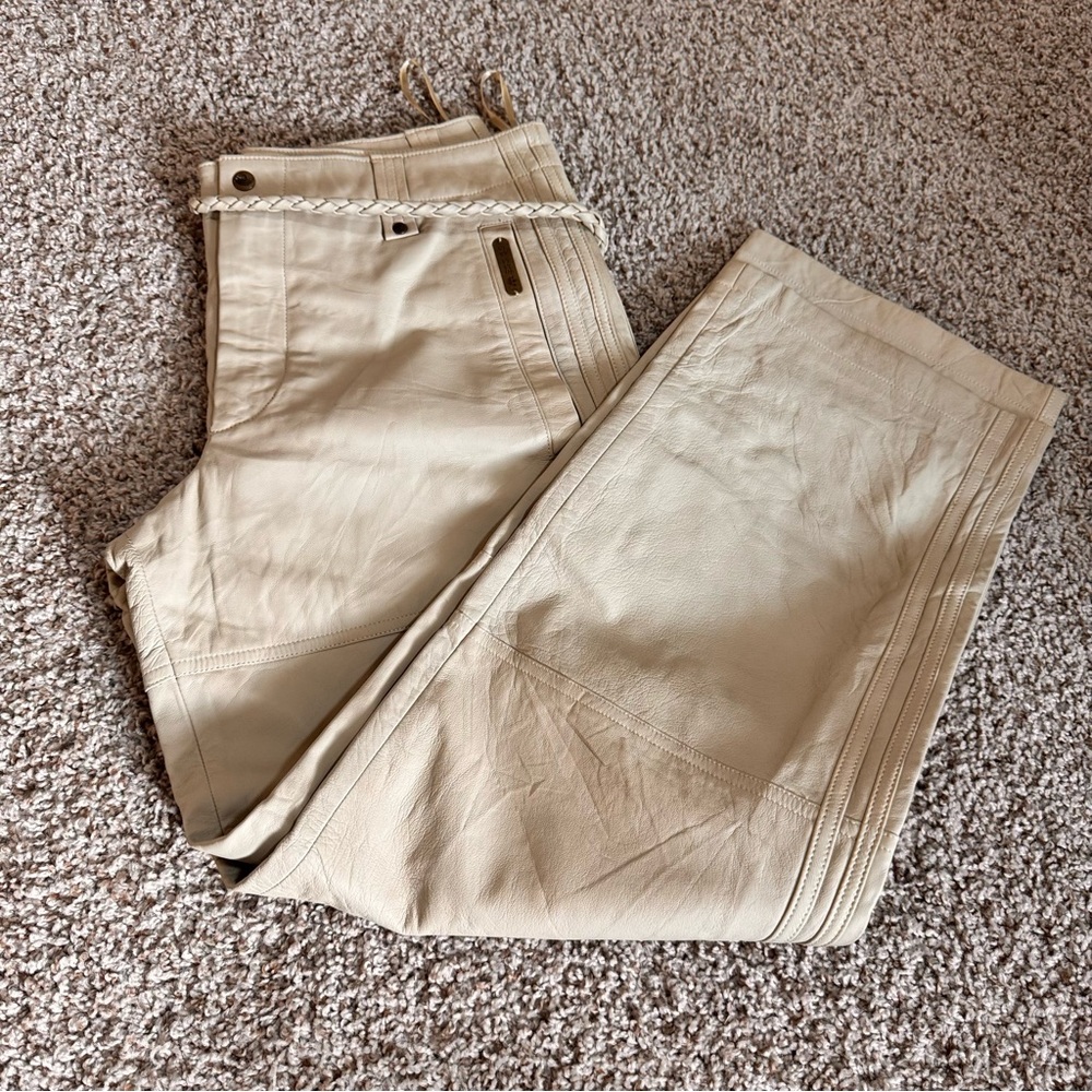 RARE FIND vintage Japanese Adidas leather pants